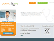 Tablet Screenshot of consultmdlive.com